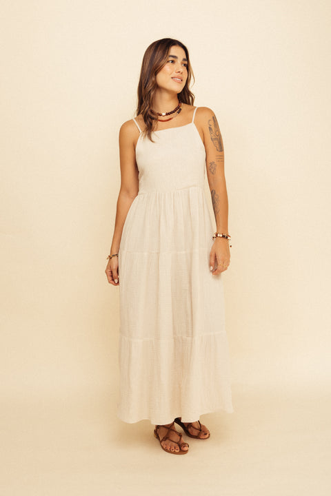 Vestido Paloma  Crema