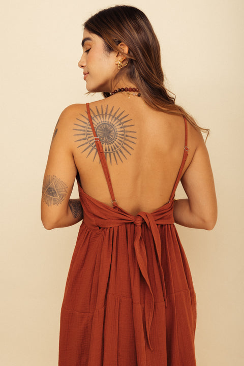 Vestido Paloma  Terracota