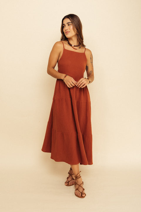 Vestido Paloma  Terracota