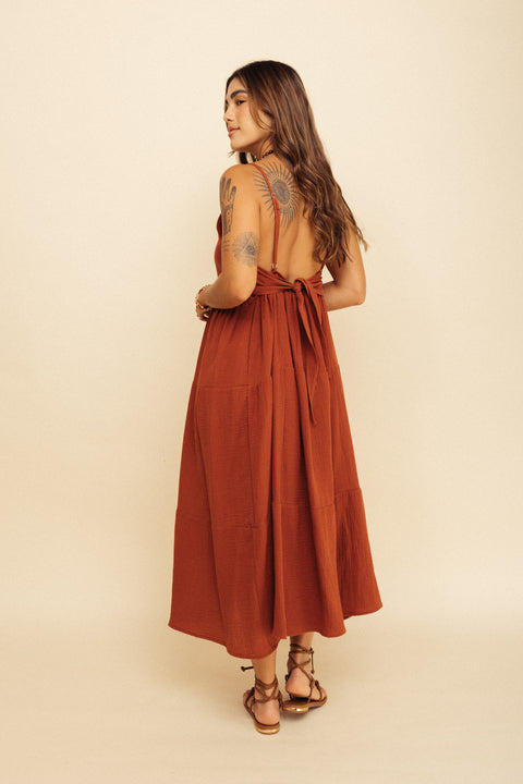 Vestido Paloma  Terracota