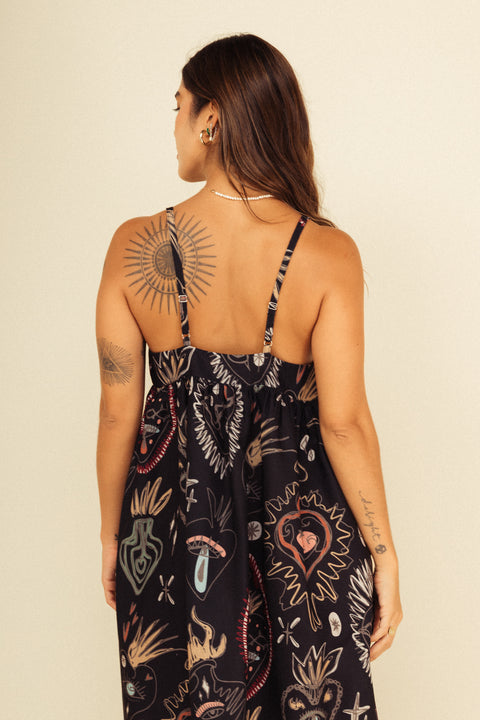 Vestido Verano Corazones Negro