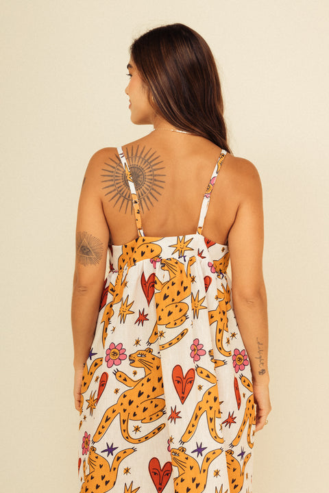 Vestido Verano Felinas Marfil