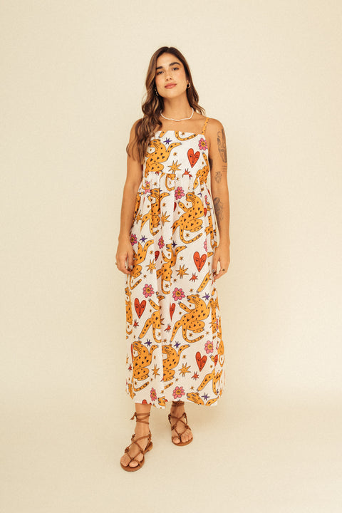 Vestido Verano Felinas Marfil
