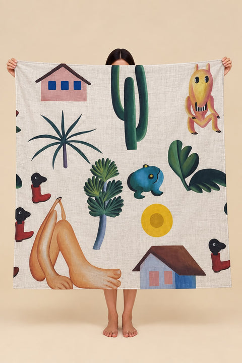 Pañuelo Tarsila do Amaral Marfil