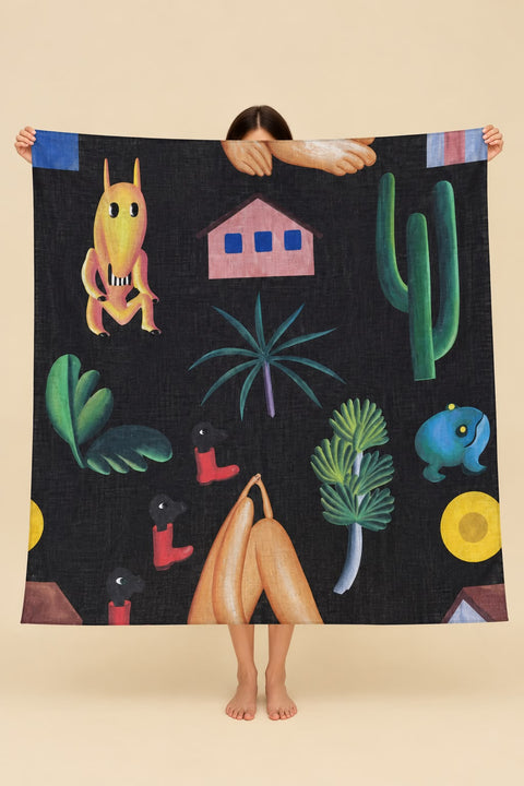 Pañuelo Tarsila do Amaral Negro